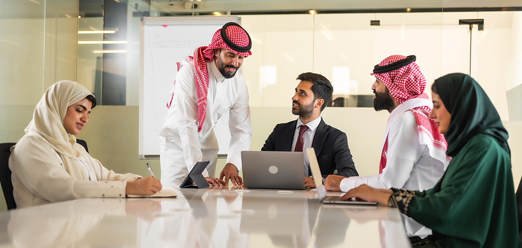 Saudi-Business-Team-Setting-Together